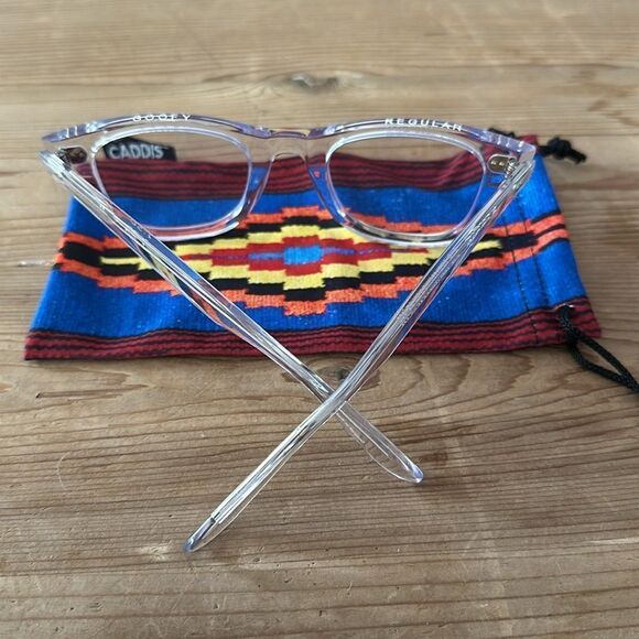 CADDIS Reading Glasses NEW in box + Bag Color - Vodka/Clear lense strength  1.50 - Picture 5 of 12